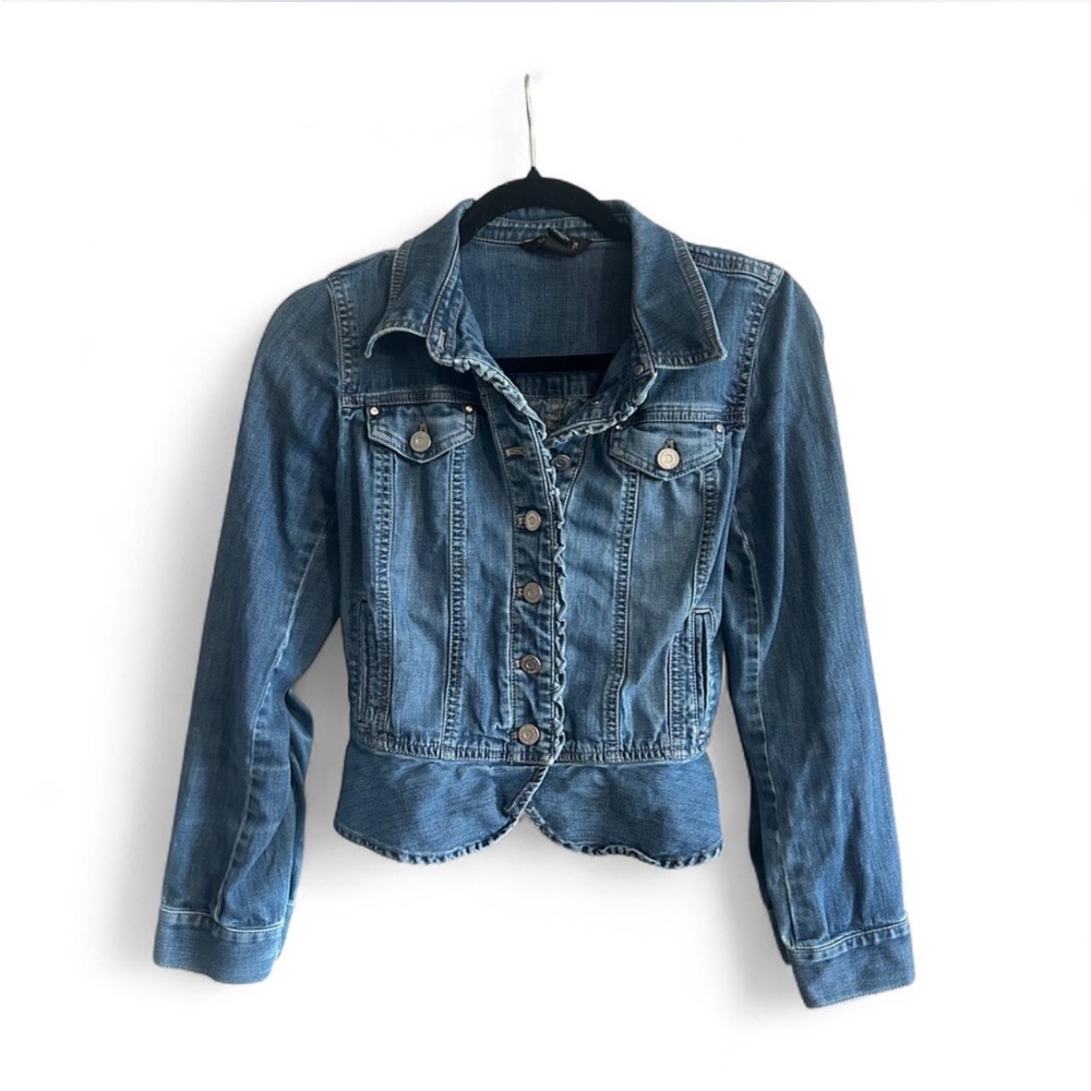 White House Black Market Classic Blue Jean Jacket